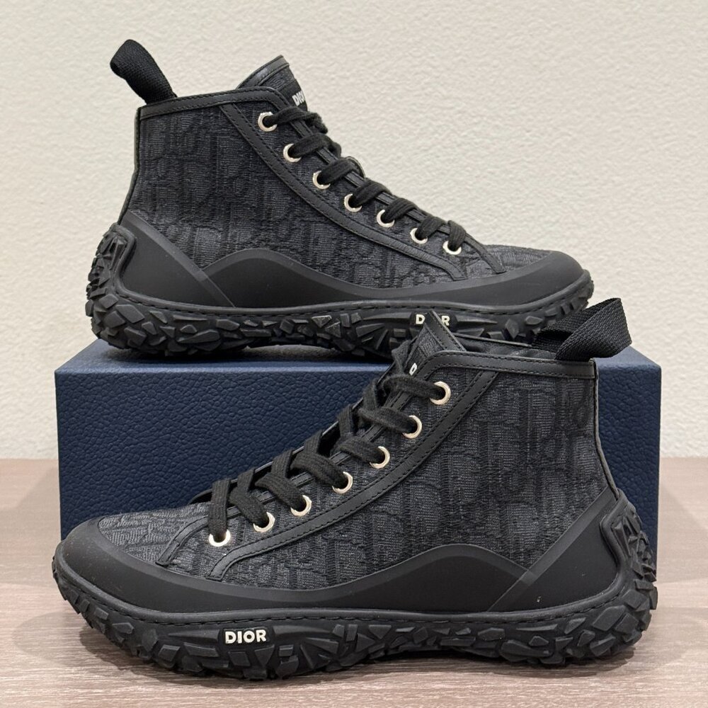 DIOR B28 HIGH BLACK/DARK GRAY SNEAKERS